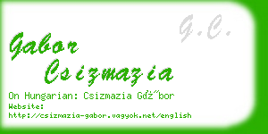 gabor csizmazia business card